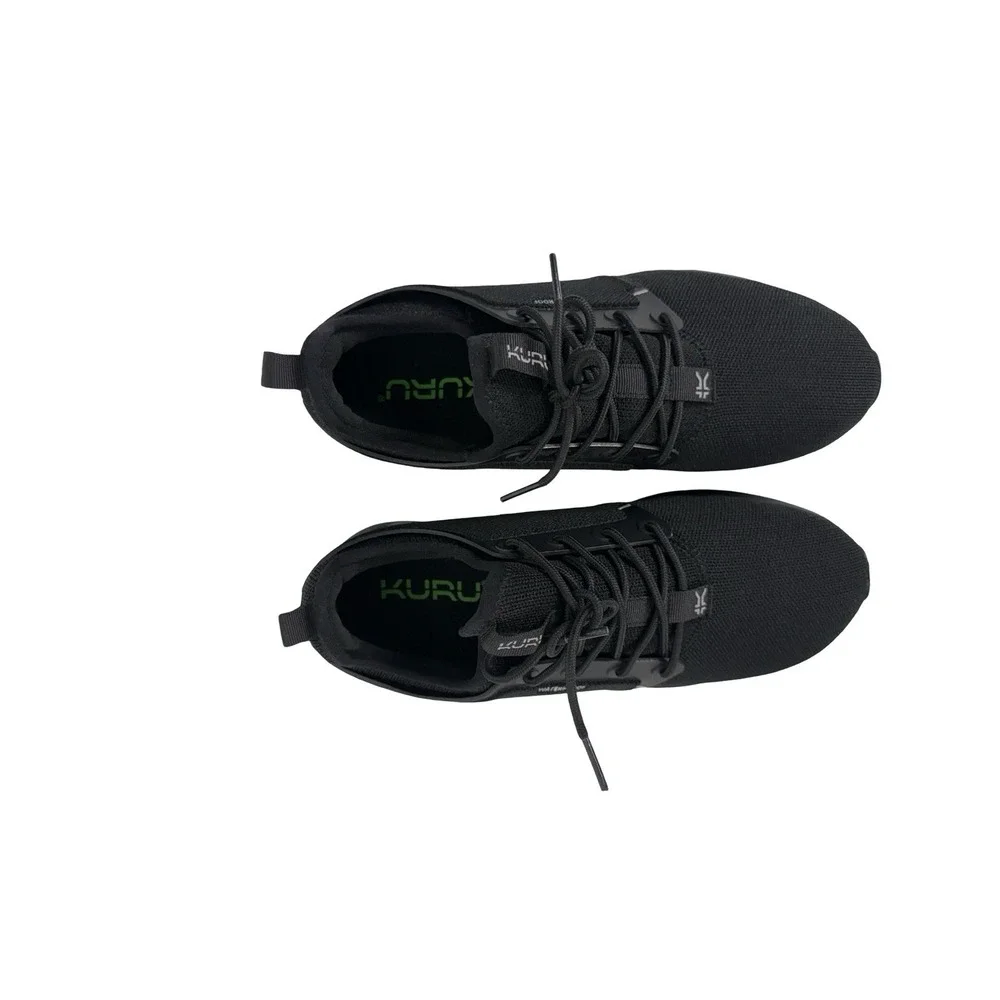 Kuru Atom Mens Size 10 Black Athletic Running Walking Waterproof Shoes Sneakers